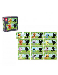 Puzzle los animales y su sombra es un puzzle de Janod. 2