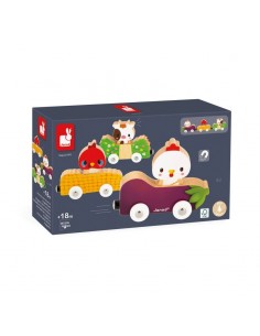 Animales de la granja magnéticos es un juguete de madera de Janod.