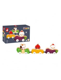 Animales de la granja magnéticos es un juguete de madera de Janod. 2