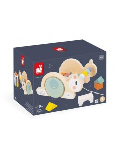 Carrito cubo Caracol es un juguete de madera de Janod.