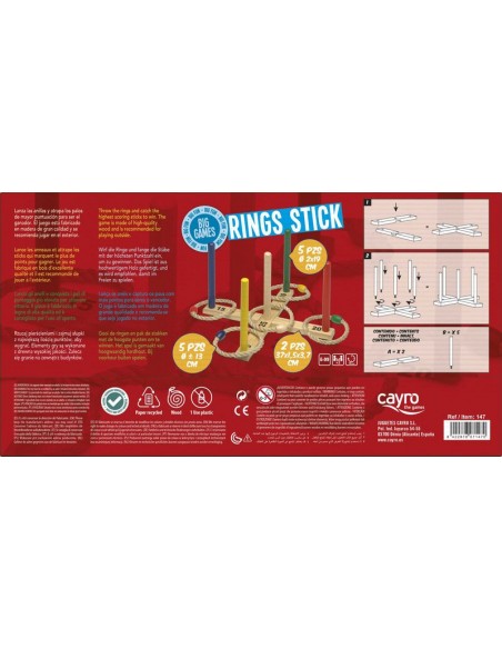 Rings Stick es un juego de habilidad para exteriores de Cayro.