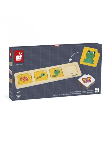 Tarjetas de secuencia el jardín es un juego educativo de Janod.