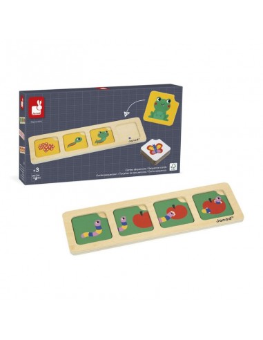 Tarjetas de secuencia el jardín es un juego educativo de Janod.