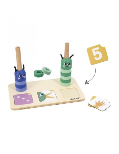 Composición y comparación de números es un juego de la línea pedagógica de Janod.