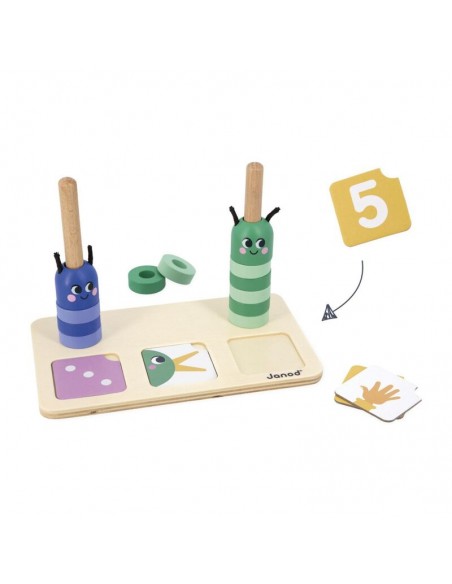 Composición y comparación de números es un juego de la línea pedagógica de Janod.