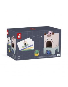 Orientarse en el espacio - el gato y ratoncitos es un juego de la línea pedagógica de Janod.