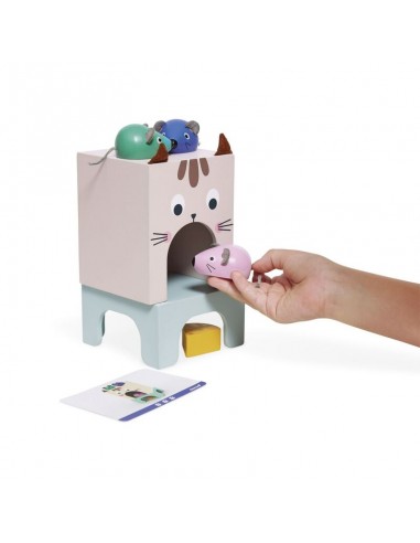 Orientarse en el espacio - el gato y ratoncitos es un juego de la línea pedagógica de Janod.
