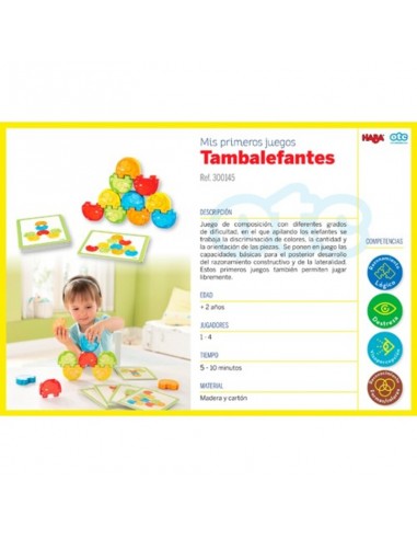 Juego de apilar Tambalefantes es un juego de equilibrio de HABA.