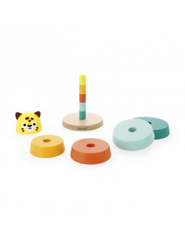 Jaguar apilable es un juguete de madera de Janod.