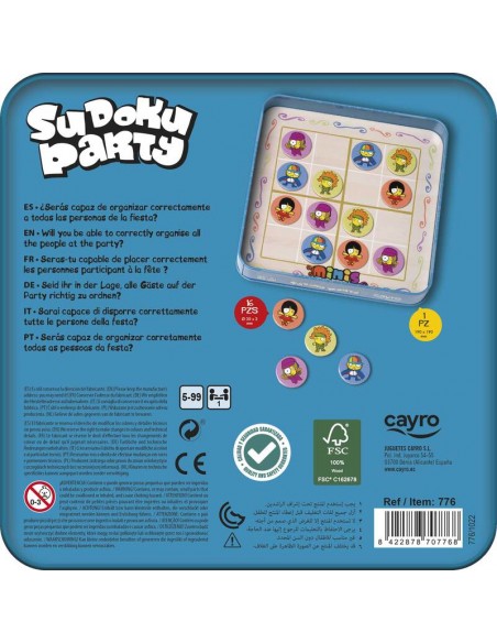 Sudoky party madera es un sudoku para niños de Cayro.