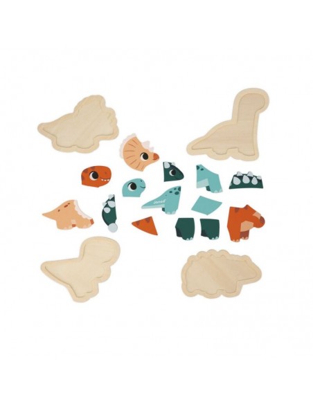 4 Puzzles evolutivos dino de Janod.