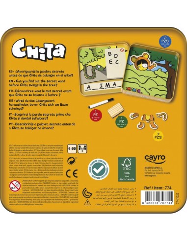 Chita madera es un juego magnético de viaje de Cayro.