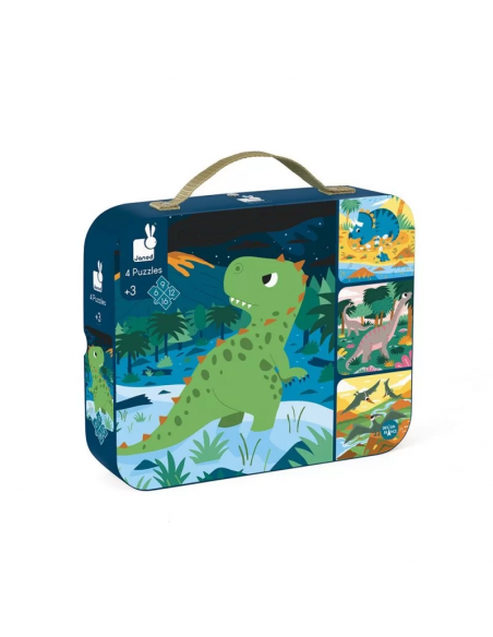 Se 4 Puzzles evolutivos dinosaurios de Janod.