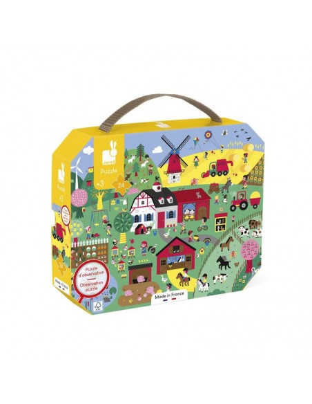 Puzzle de observación la Granja - 24 piezas de Janod.
