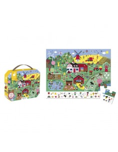 Puzzle de observación la Granja - 24 piezas de Janod. 2