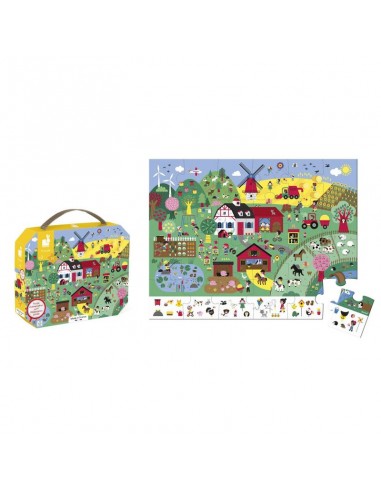 Puzzle de observación la Granja - 24 piezas de Janod.