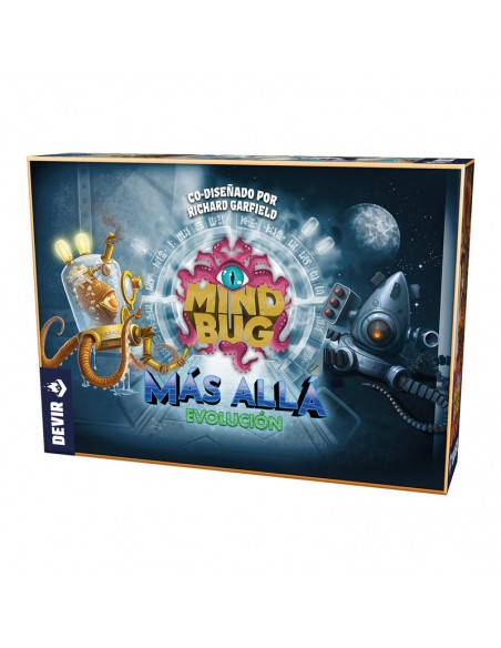 Mindbug más allá: Evolución es un juego de cartas de Devir.