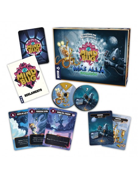 Mindbug más allá: Evolución es un juego de cartas de Devir.