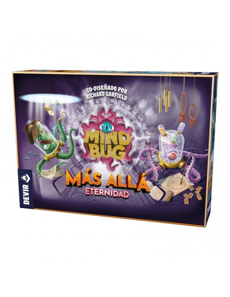 Mindbug más allá: Eternidad es una expansión autojugable de Mindbug de Devir.
