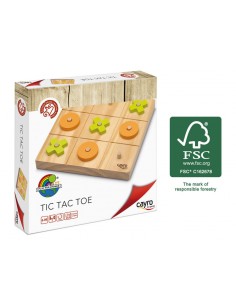 Tic Tac Toe es un tres en raya de madera de Cayro.