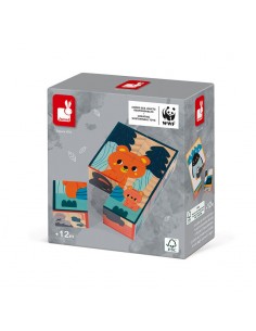 6 CUBOS DE MADERA ANIMALES