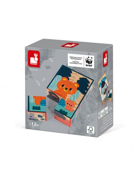 6 CUBOS DE MADERA ANIMALES