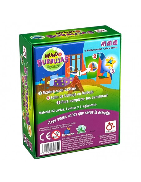 Mundo Burbujas es un juego de cartas infantil de Mercurio.