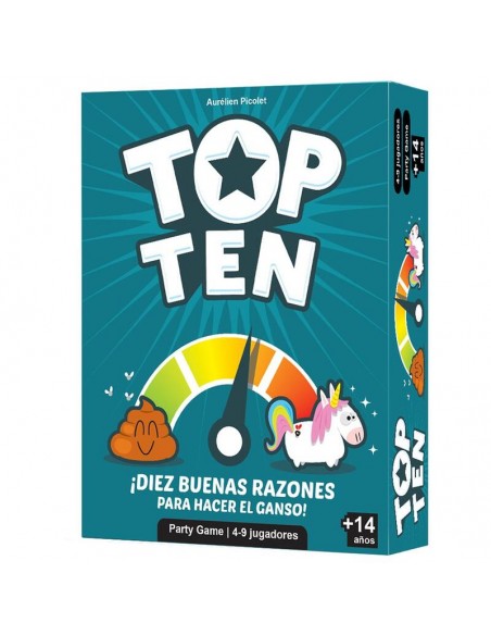 Top Ten es un juego cooperativo tipo party de Asmodee.