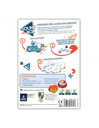 Sound Box es un juego tipo Party Game de la editorial Devir.