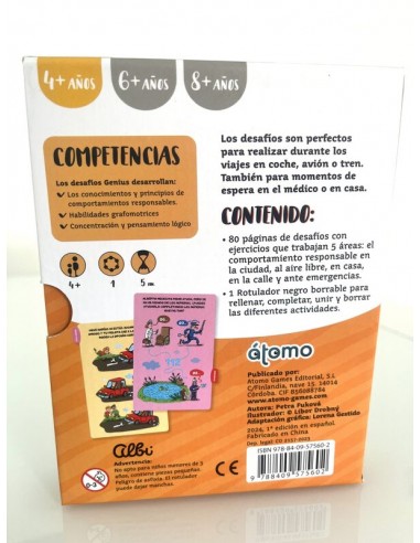 Genius! Peligros es un cuaderno con 80 fichas de la editorial Aula en Juego.