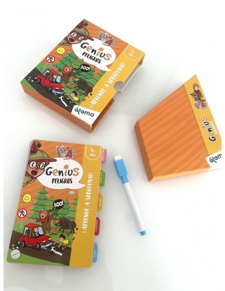 Genius! Peligros es un cuaderno con 80 fichas de la editorial Aula en Juego.
