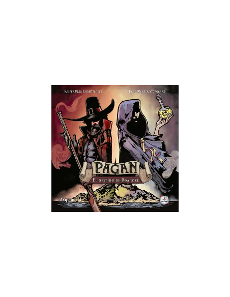 Pagan: El Destino de Roanoke es un divertido juego de cartas para dos jugadores, distribuido por Cantarero Coca.