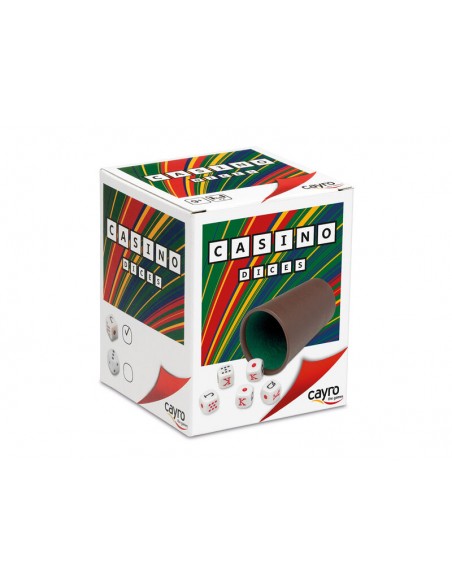 Juego de dados cubo forrado Poker fabricado por Cayro.