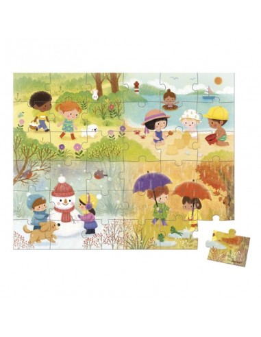 Puzle las Estaciones -36 piezas de Janod.