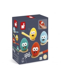 Carrera de cucharas y huevos fabricado por Janod.