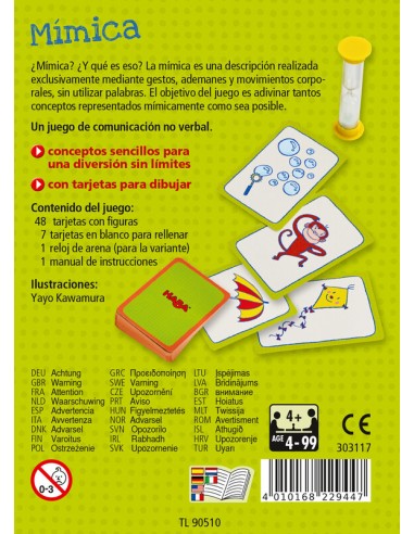 Mímica es un juego de cartas de HABA.