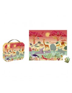 Puzzle la Reserva de Animales - 54 piezas de Janod. 2