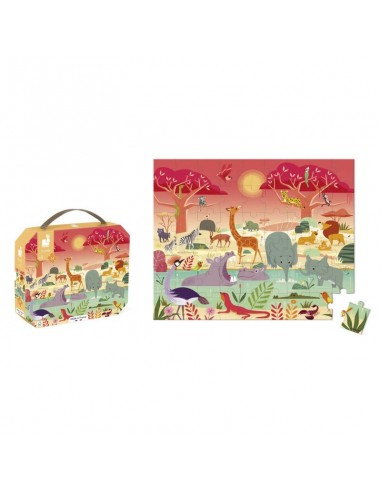 Puzzle la Reserva de Animales - 54 piezas de Janod.