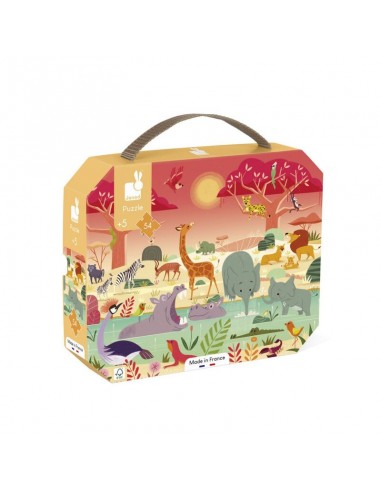 Puzzle la Reserva de Animales - 54 piezas de Janod.