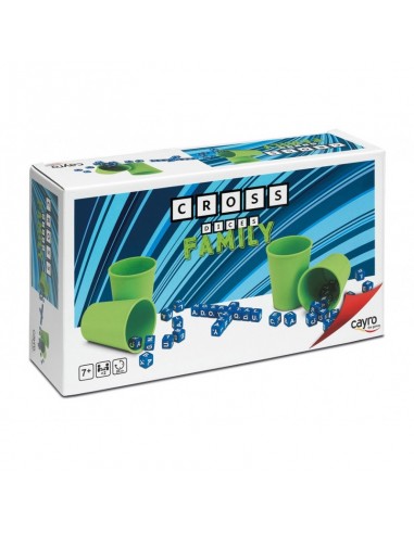 Cross dice Family es un juego de dados y palabras de Cayro.