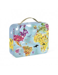 Puzzle ilustrado a dos caras Planeta Azul - 208 piezas.