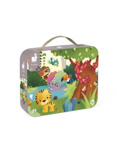 Puzzle panorámico Jungla - 36 piezas de Janod.