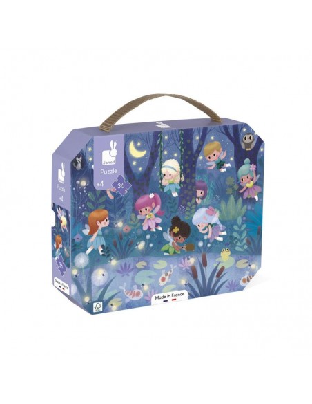 Puzzle Hadas y Nenúfares - 36 piezas de Janod.