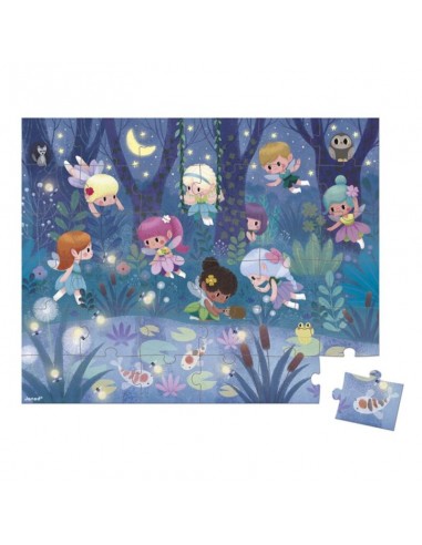 Puzzle Hadas y Nenúfares - 36 piezas de Janod.