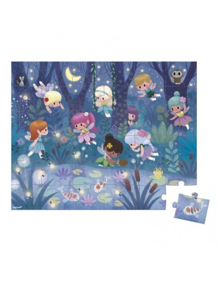 Puzzle Hadas y Nenúfares - 36 piezas de Janod.