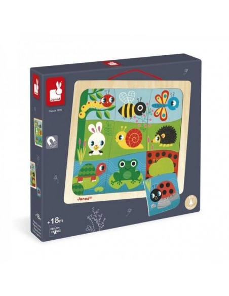 Puzzle Magnético Jardín Feliz de Janod.