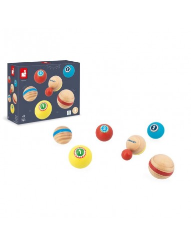Petanca de madera de la colección Applepop de Janod.