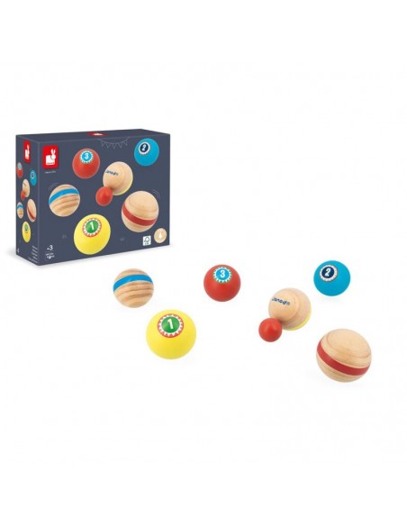 Petanca de madera de la colección Applepop de Janod.