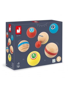 Petanca de madera de la colección Applepop de Janod.