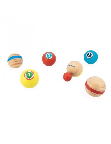 Petanca de madera de la colección Applepop de Janod.